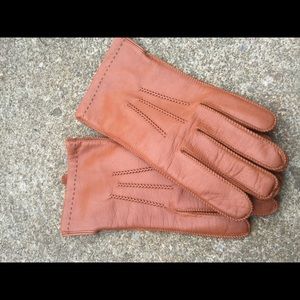 Wilson's Tan Leather Lined Gloves Size Large EUC
